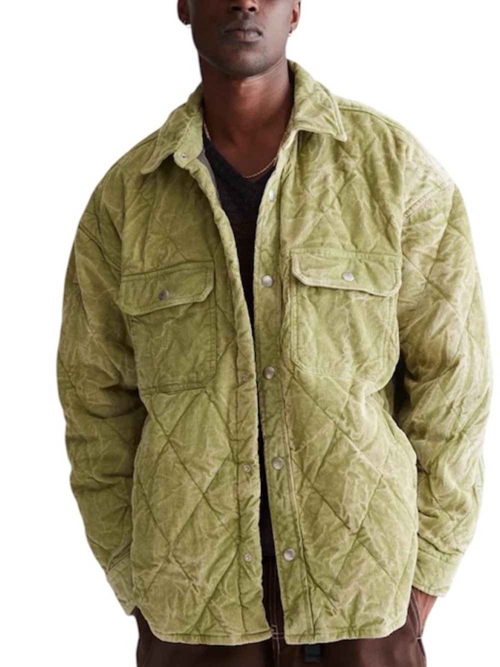 BDG | Men’s Cord Quilted Shirt Jacket Size Large